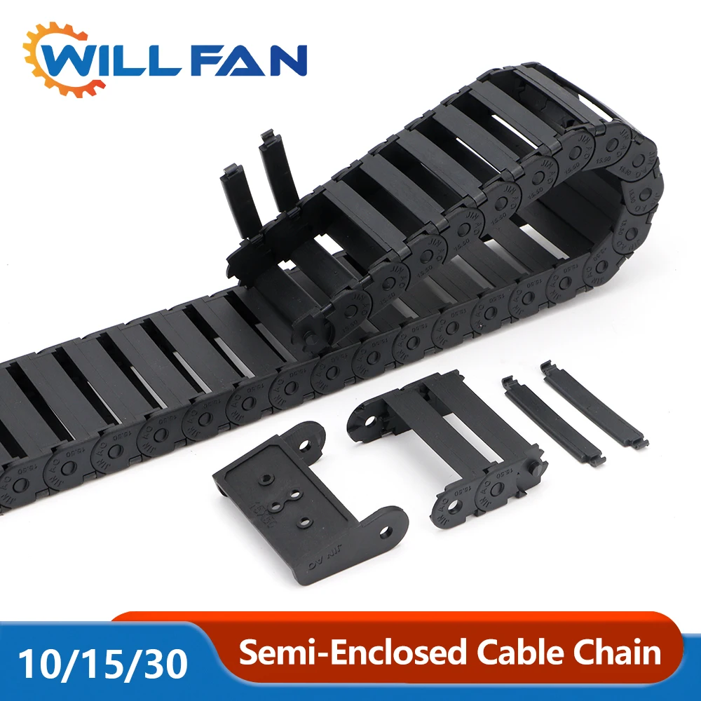 Will Fan Transmission Chain 10x15mm 15X20MM Diameter R18mm With 2 pcs Connector Drag For Co2 Laser Cutter Machine 3D priner