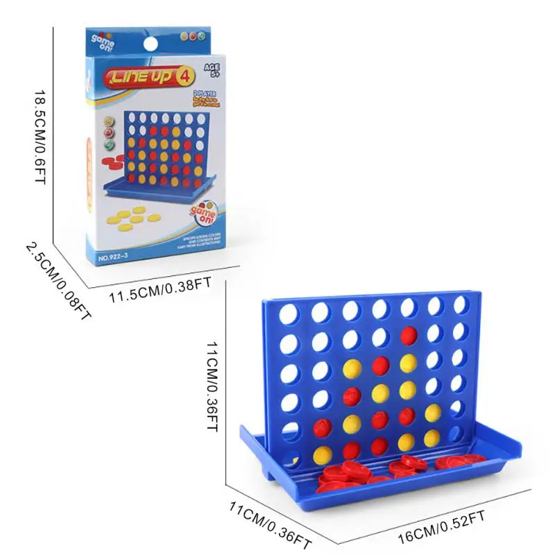 Foldable Connect 4 In A Line Board Game Toy Family Educational Puzzle