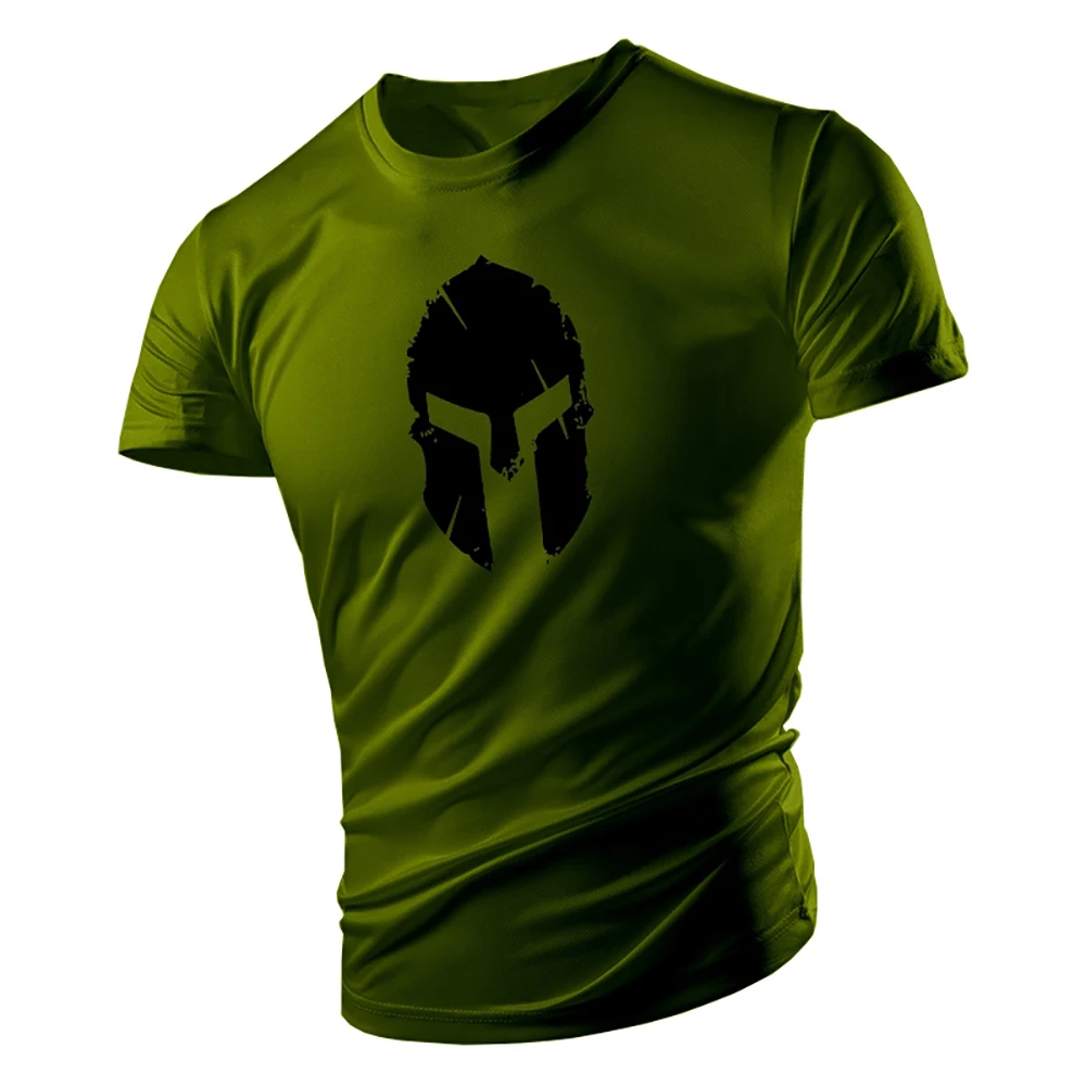 

Armor Head 2D fashion print summer men's T-shirt adult crewneck short sleeve multi-color outdoor leisure sports youth trend