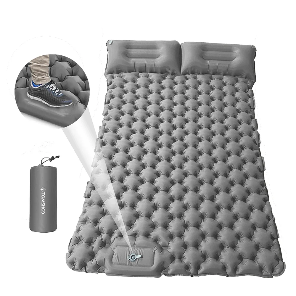 

Ultralight Inflatable Mattress with Pillow Portable Double Compact Air Mat Bed Camp Waterproof Tourist Sleeping Barbecue Pad