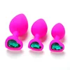 S/M/Lsize Heart-shaped black silicone anal plug Adult Toys for Men/Women Anal Trainer for Couples sex toys silicone butt plug 1