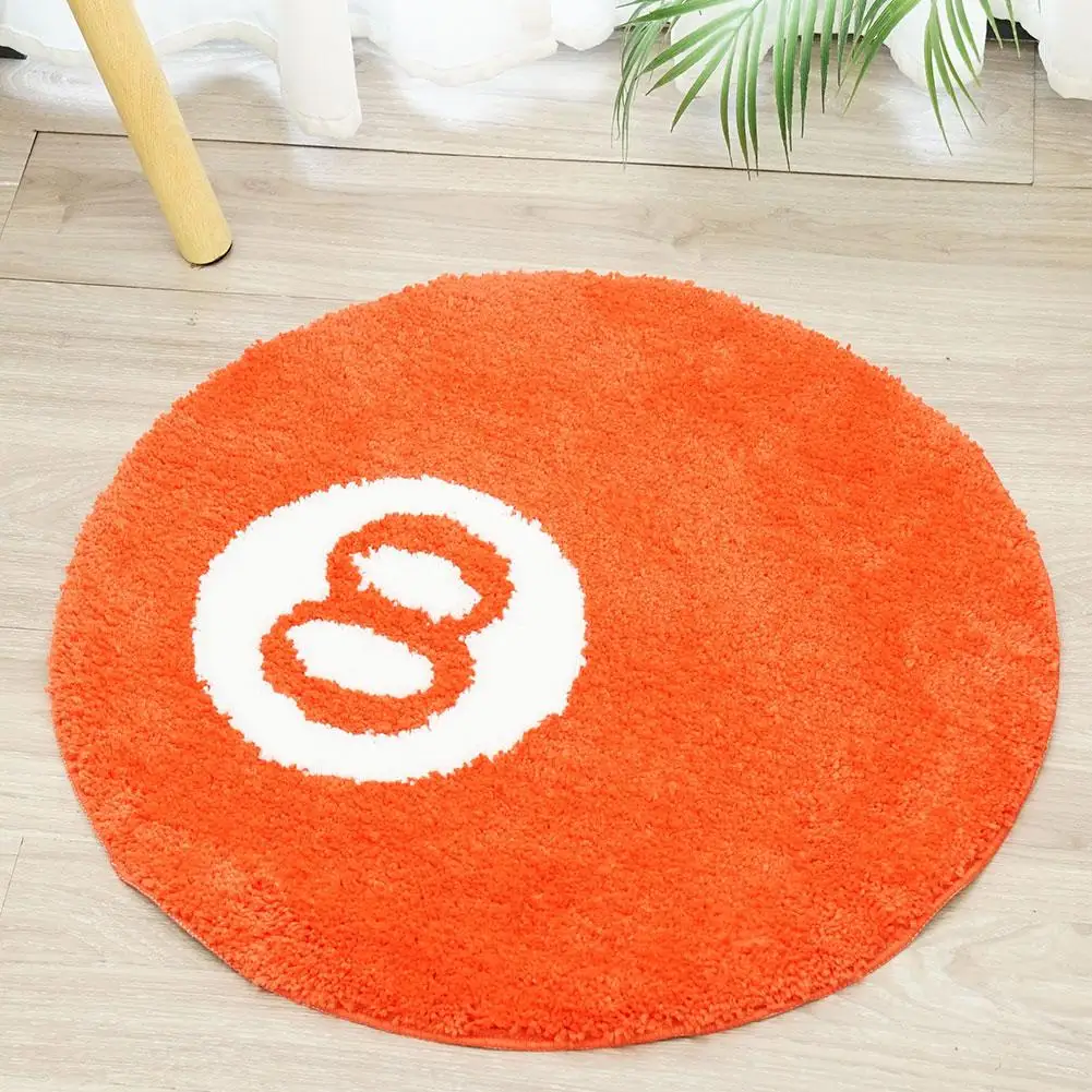 할로윈 8 볼 러그 실내 홈 장식, 으스스한 공포 매트, 부드러운 할로윈 8 볼 악센트 영화 라운드 러그 선물 터프팅 O4H5