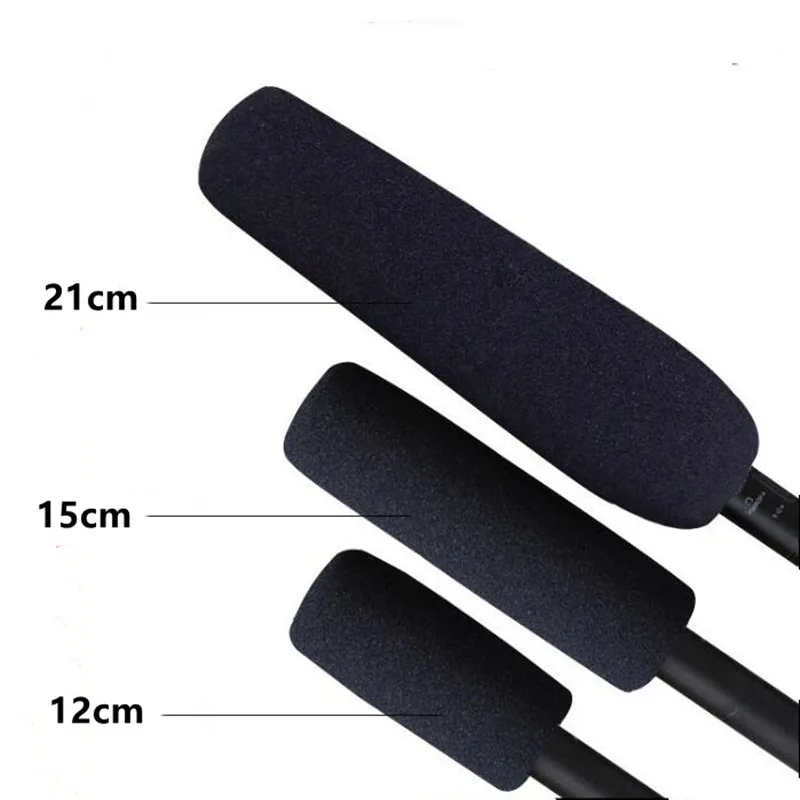 Microphone Windscreen 1PC Black Camera Microphone Windscreen Soft Foam Mic Sponge Covers for Shotgun Video Microphones