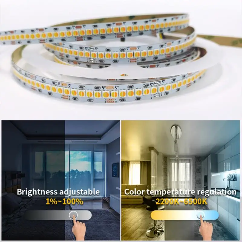 

Tuya Wifi LED Color Temperature Controller 36V DC 2.4G RF Wireless Remote Dimming Switch 2CH*5A WW CW CCT Controller WT1 Dimmer