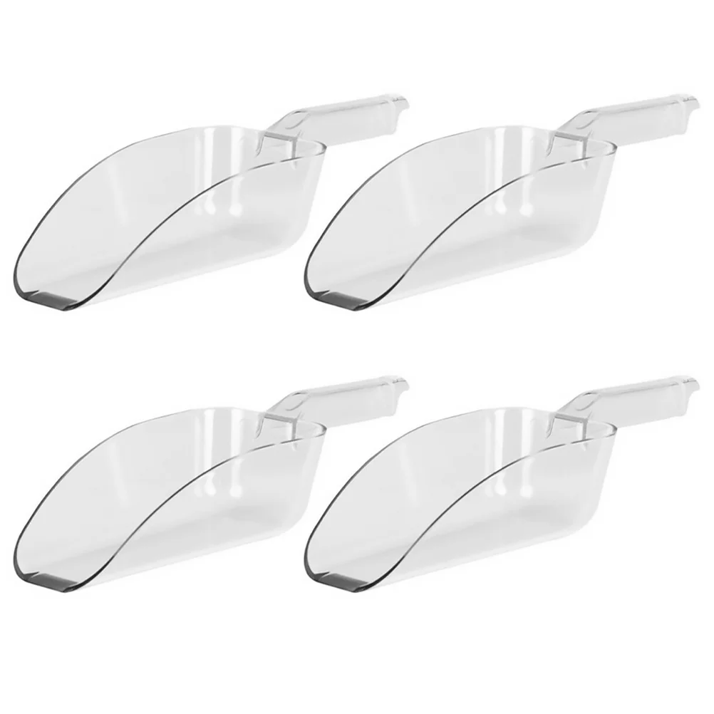 Popcorn Baking Flour Ice Scoop Cube Household Grain Practical Plastic Food 4 Pcs