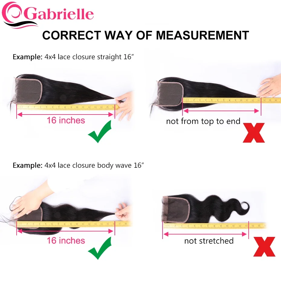 Gabrielle 13x4 HD Lace Frontal Straight Human Hair Invisible Transparent Lace Closures Only Brazilian Remy Hair Pre-Plucked