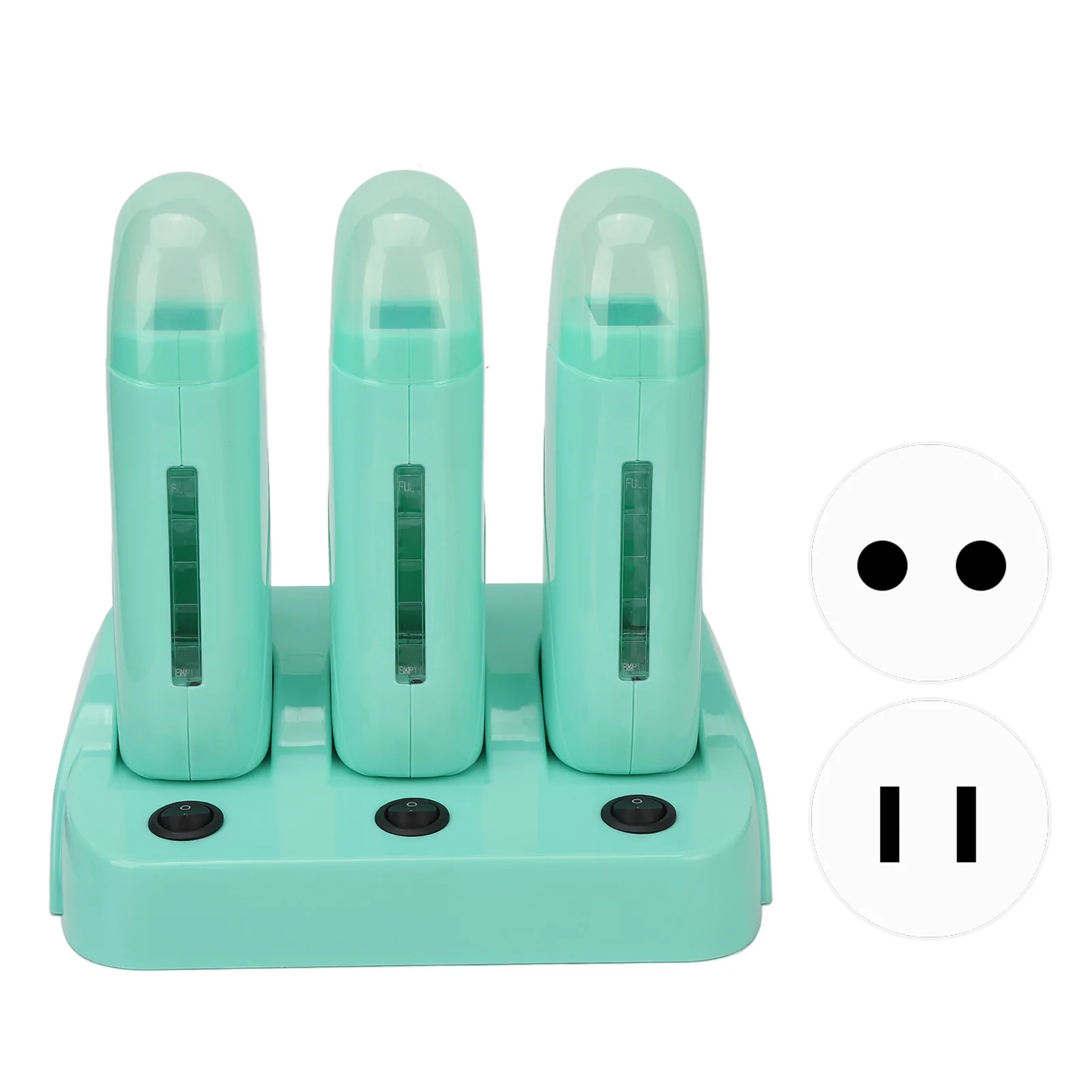 3pcs Roll On Depilatory Wax Warmer Men Women Home Electric Hair Removal Wax Warmer with Base for Armpit Legs m 6
