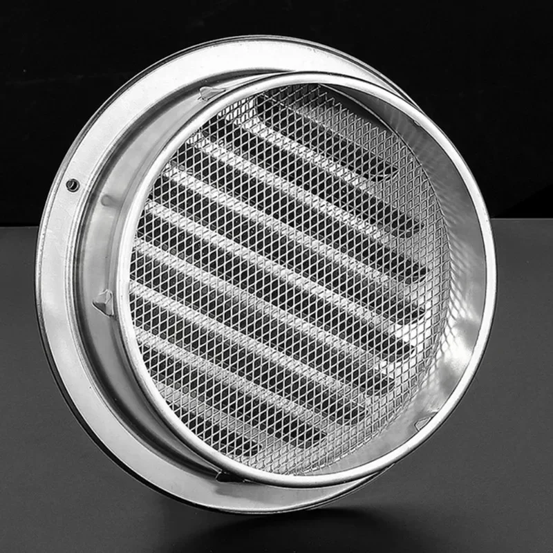 Air Vent Grille Ventilation Grille Round Stainless Steel Air Vent Grille Insect Protection Exterior Wall Ducting Ventilation Tool 80/100/120/150/160/180/200/300mm