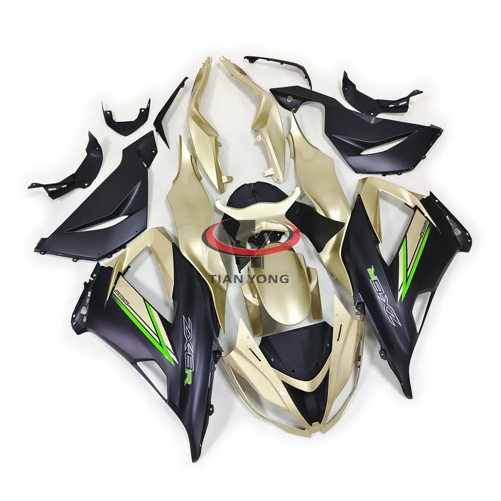 

Полный комплект обтекателей, обтекатель кузова для ZX6R ZX 6R 636 2013 2014 2015 2016 2017 2018, розовое золото, матовый черный принт