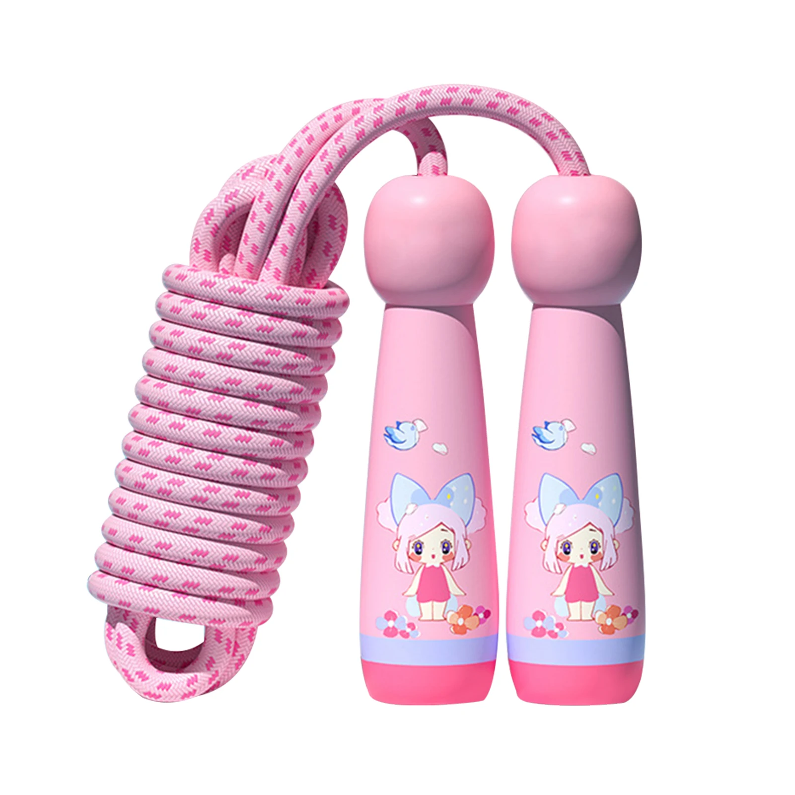 

Cute Outdoor Activity Wooden Handle Gift Kids Skipping Rope Children Cartoon Sports School Student Game Adjustable Jump