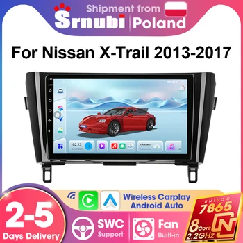 Srnubi 2 Din para Nissan X-Trail 2013-2017, navegación GPS, Android, radio para coche, unidad principal multimedia, Carplay, WIFI, 4G, botón de luz, compatible con SWC, Bluetooth 5,4, sistemas inteligentes para automóviles, accesorios 1