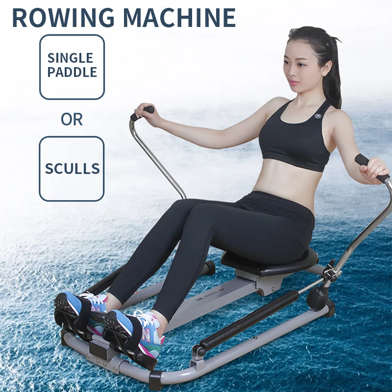 Rowing machine home silent hydraulic rowing machine fitness equipment multi-function scull rowing exercise waist and back