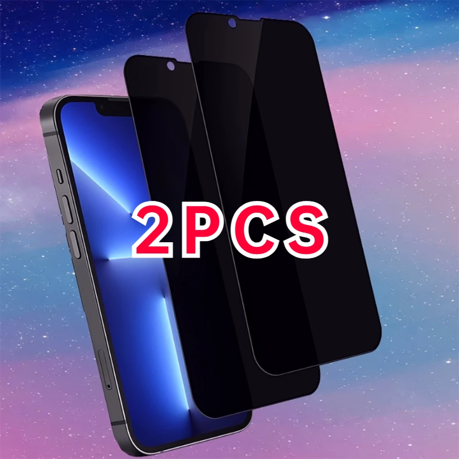 

2PCS Privacy Screen Protector For IPhone 15 14 13 12 Pro Max Privacy Film Tempered Glass Film Full Coverag