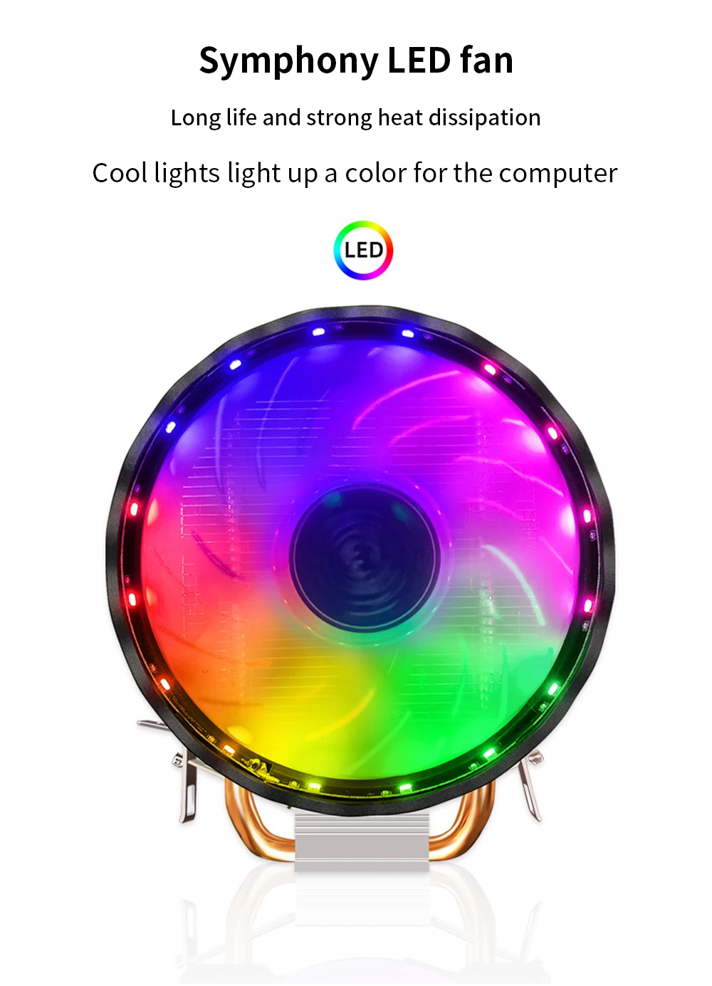 cpu ventilador de refrigeração rgb silencioso radiador