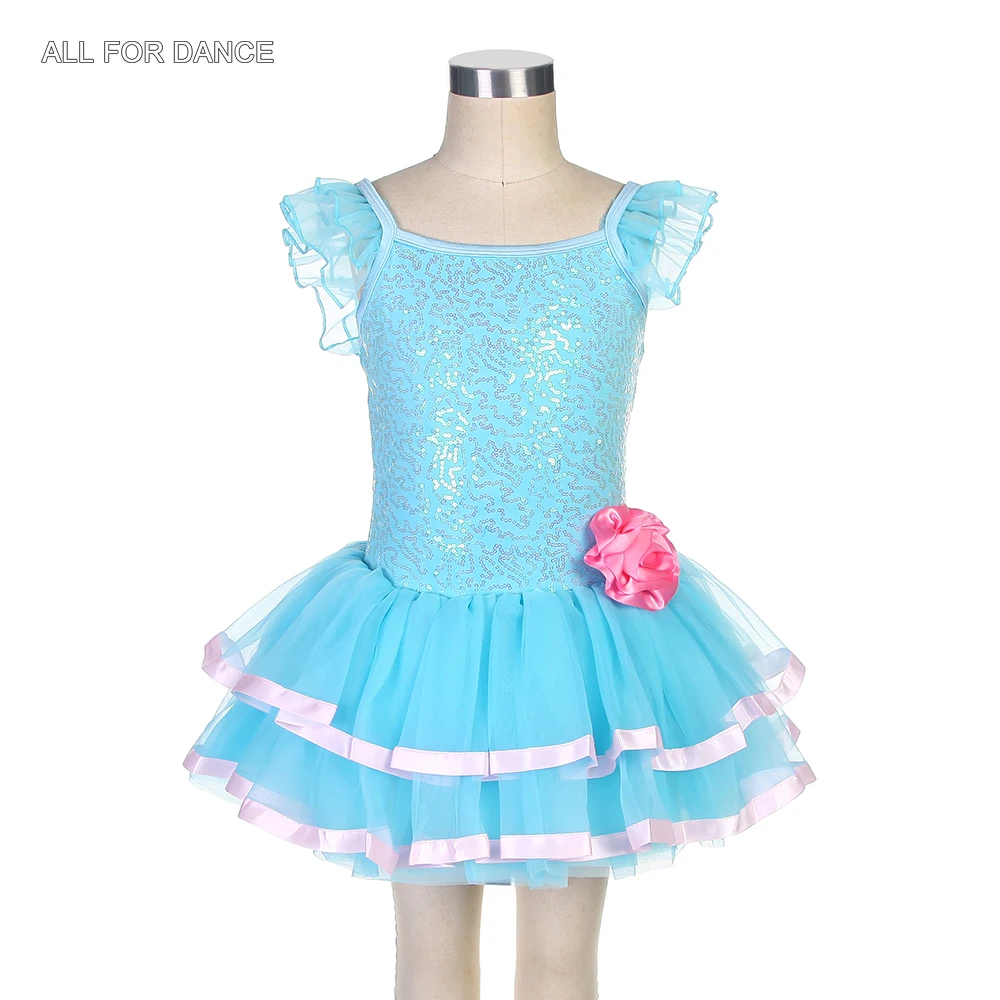 

Бледно-голубой лиф с блестками 16004, детская балетная пачка, для выступлений на сцене, Женская балетная одежда, танцевальная пачка