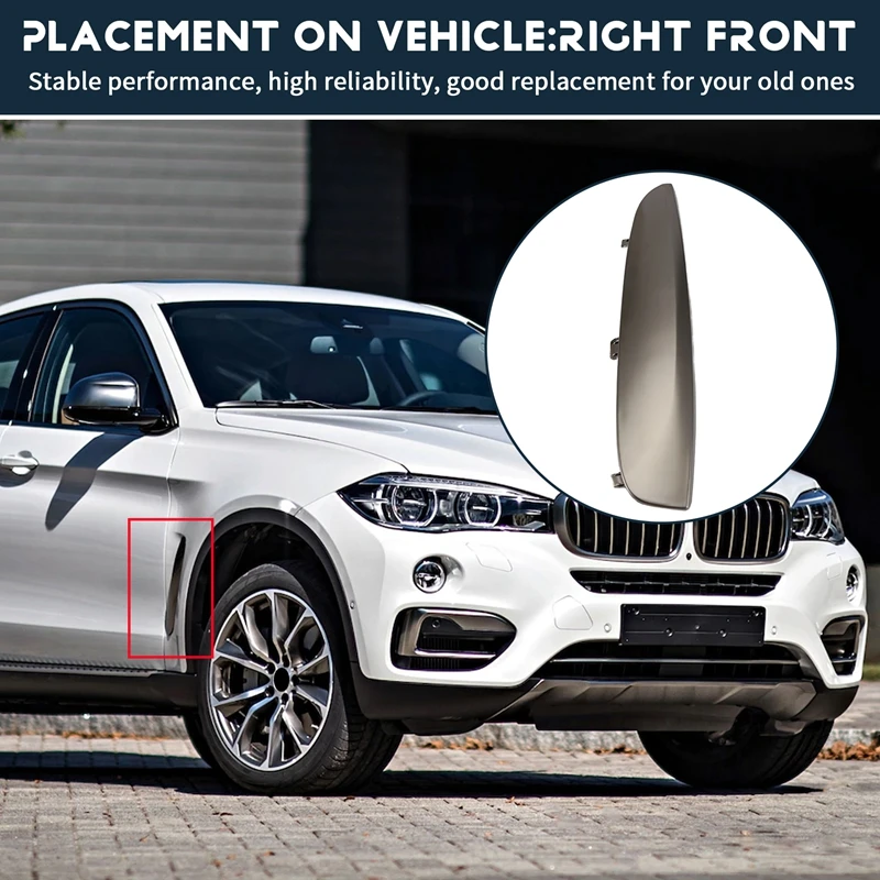 Car Air Duct Side Panel Trim For BMW X6 F16 2015- 35I 35Ix 5Ix 50Ix Front Fender Vent Decor Strip