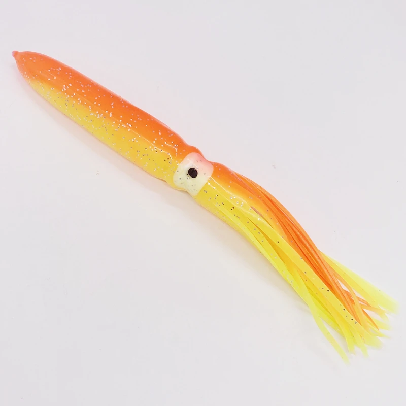 10 Stück*22cm Oktopus-Trolling-Leuchtköder, weiche Tintenfisch-Röcke, Jigging-Köder für Thunfisch-Angeln – Detail 5