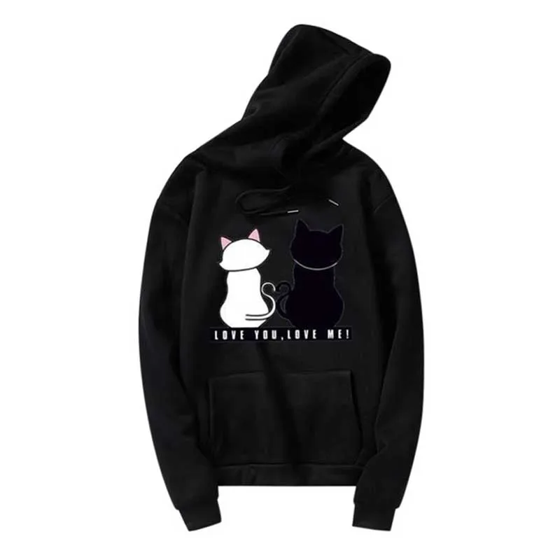 Spring Autumn Long Sleeve O-Neck Couple Sweatshirt Hoodies Unisex Hoodies Men Women Personalized Printing Pullover Tops (S-4XL)