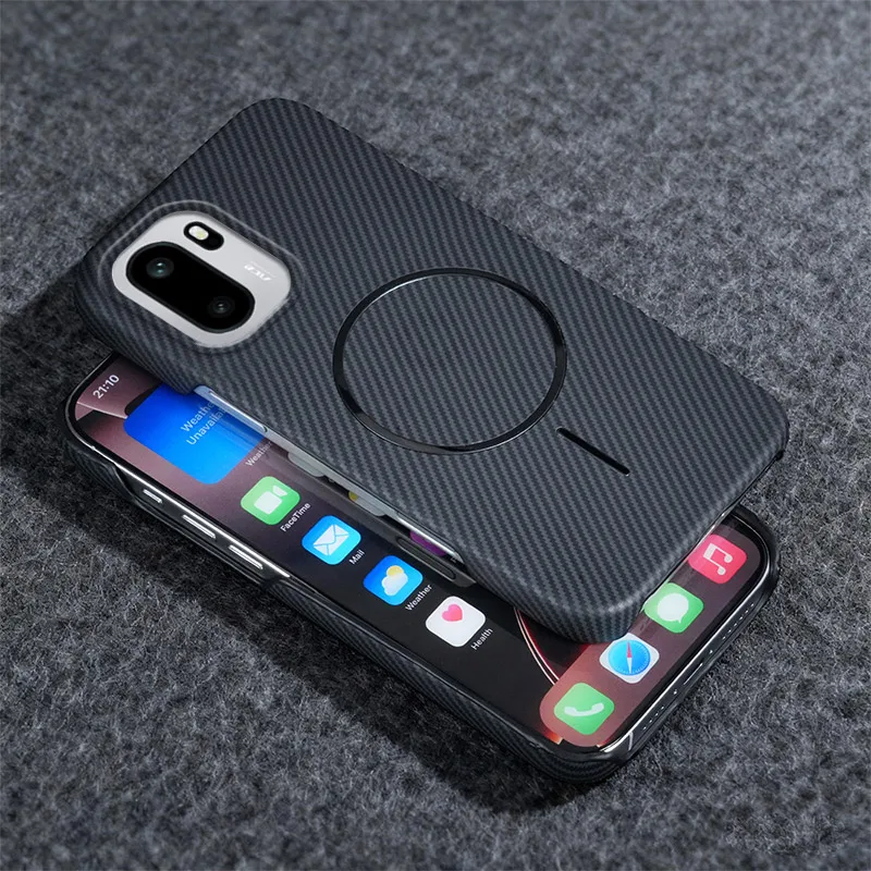 Kevlar Magnetic Frosted PC Shockproof Bumper Case