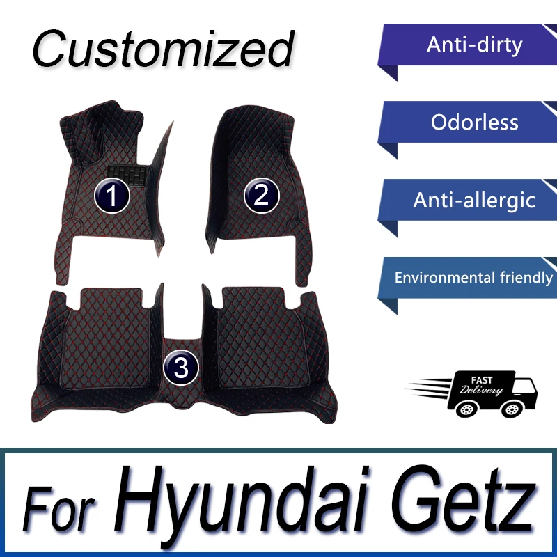

Автомобильные коврики для Hyundai Getz Prime Click Inokom TB 2002 ~ 2011, роскошные коврики, защитный коврик, кожаные коврики, автомобильные аксессуары