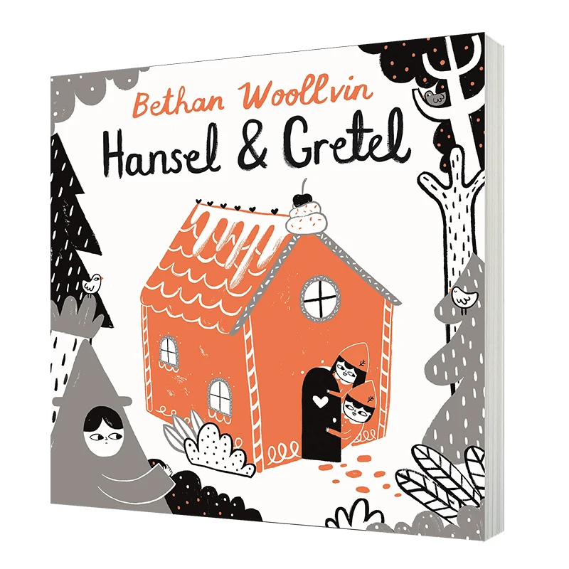 

Hansel and Gretel, Bethan Woollvin, детские книги для возраста 3 4 5 6, английская книга с картинками, 9781509842704