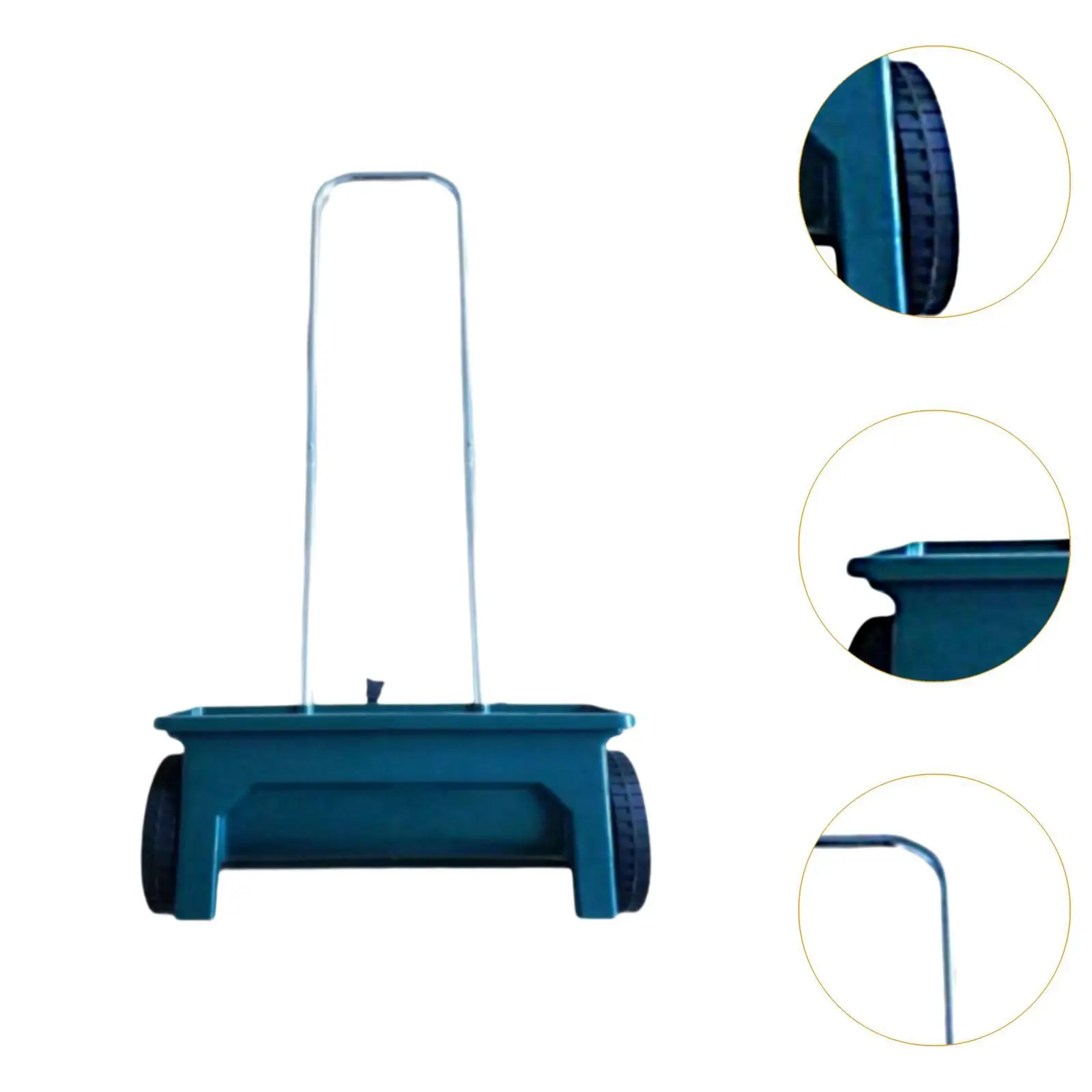 Hand Push Seed Spreader, Walk behind Drop Spreader Garden Seeder for Farm, Applying Grass Seed