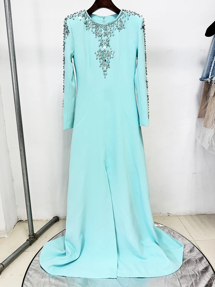 توب ستار فستان ماكسي مطرز بالخرز