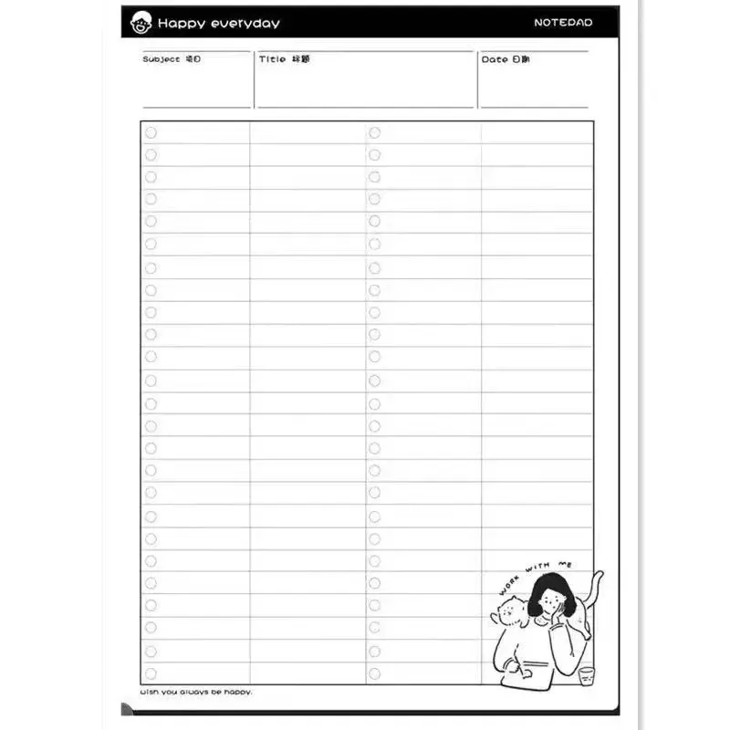 B5 Tear-Off Sticky Note Paper Notebook