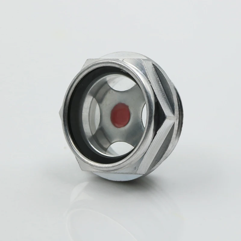 16mm-48mm Male Threaded Metal Air Compressor Oil Level Sight Glass Aluminum Alloy Oil Window air compressor oil sight glass