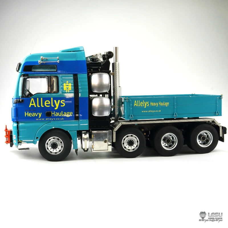 LESU 1/14 simulates truck 8X8 full drive differential lock axle heavy trailer chassis frame Tamiya tractor RC model 4