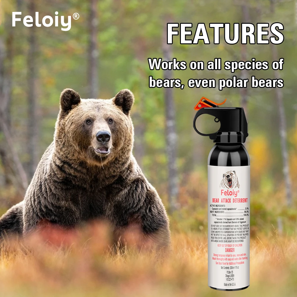 330ML Bear Spray, Outdoor Camping and Hiking Protection 4