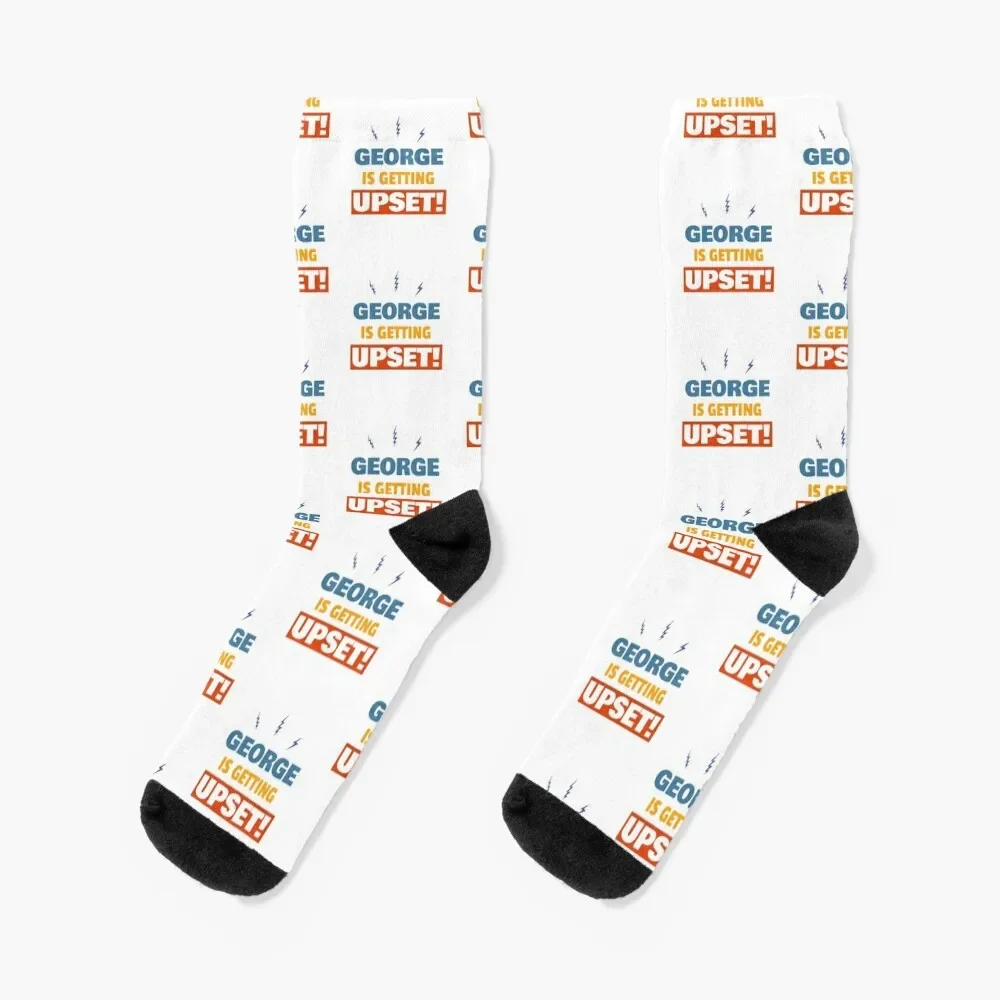 

George Is Getting Upset Socks loose funny sock man Designer Man Socks Women's