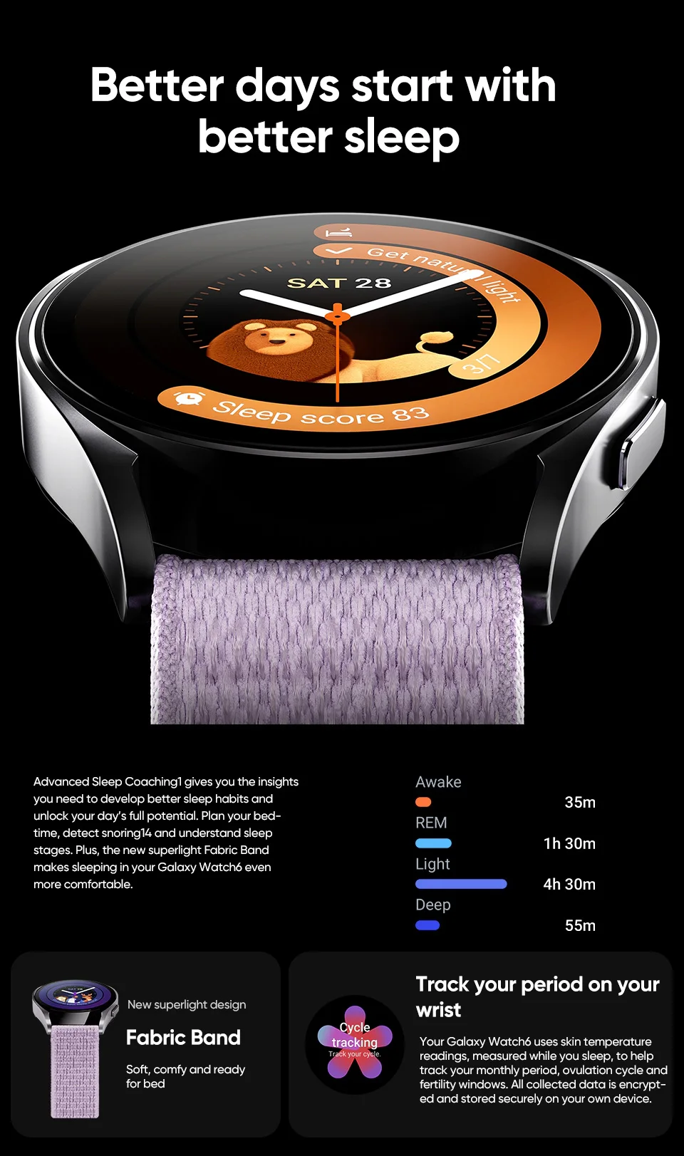 Samsung Galaxy Watch 6 Smart watch For 40mm/44mm description image 7