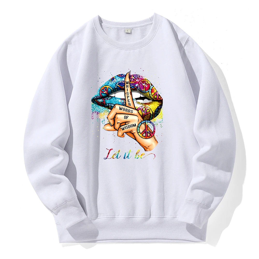 

Let It Be Whisper Words Of Wisdom Printing Hoodie Men Fashion Sports Pullovers Casual Loose Daily Tracksuits Basic Classic Hoody