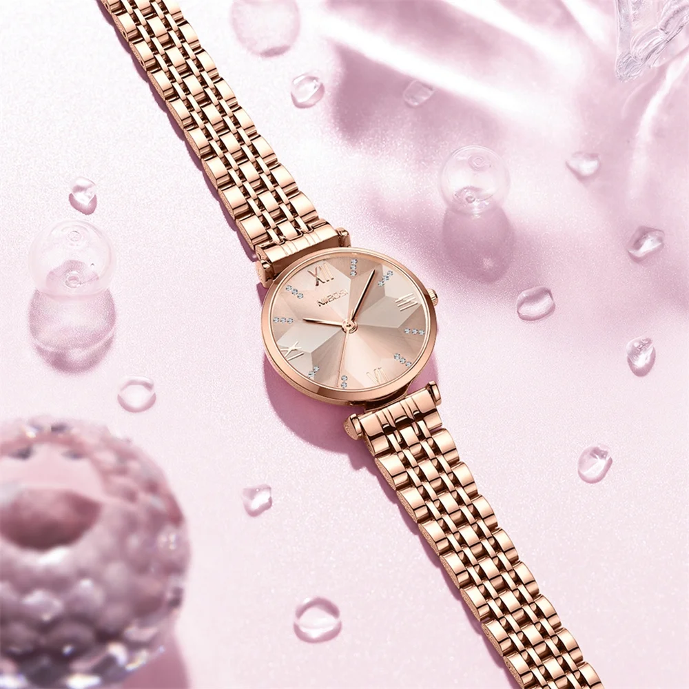 NIBOSI Rose Gold Watch Women Watches Ladies Stainless Steel Women's Bracelet Watches Female Clock Relogio Feminino Montre Femme