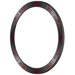 Sleek Metal Ring Bezel Protective Case - Fenix 8 51MM SOLAR (Black Red)