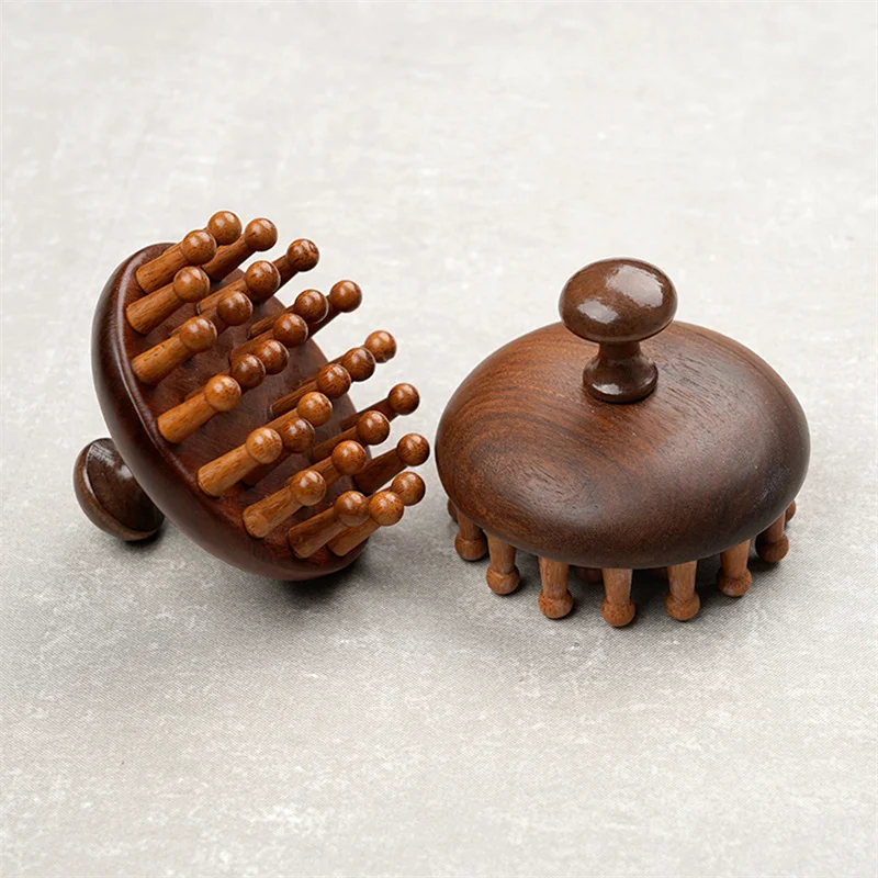 Sandalwood Disc Wooden Massage Scalp Wide Tooth Scalp Comb Round Tip Tool Wet Dry Hair Massage Comb hair brush comb,hair comb,hair comb set