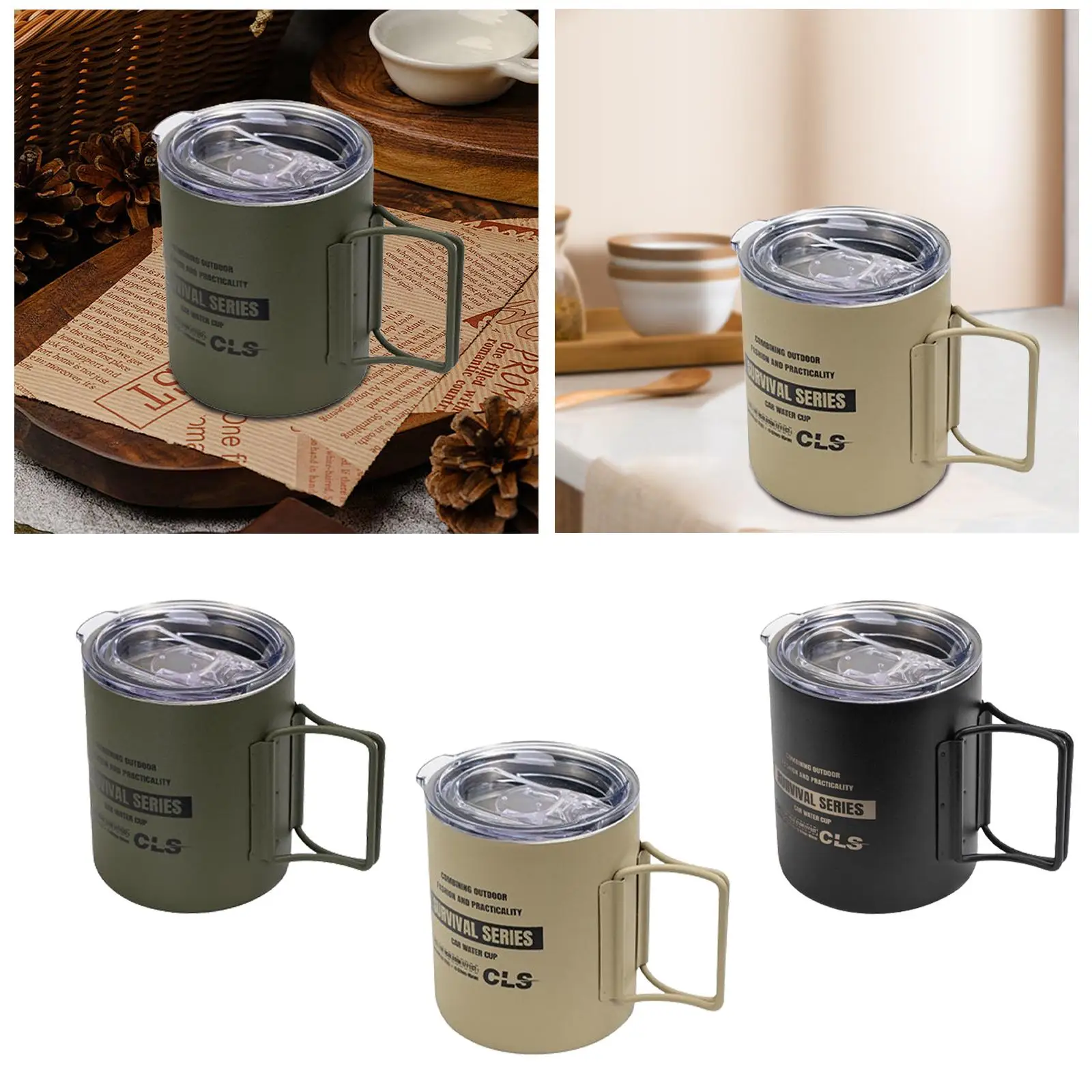 Camping Mug Insulated 304 Stainless Steel Drinkware Rustproof Camping Cup Metal Camping Mug Insulated 304 Stainless Steel Drinkware Rustproof Camping Cup Metal