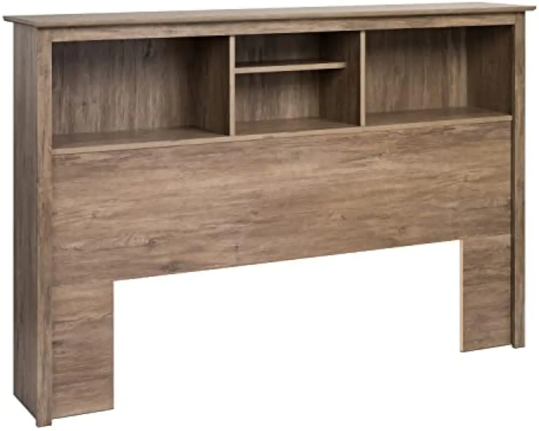 

Prepac Salt Spring Rustic Full/Queen Headboard with Bookcase, Farmhouse Bookcase Headboard for Full/Queen bed headboard