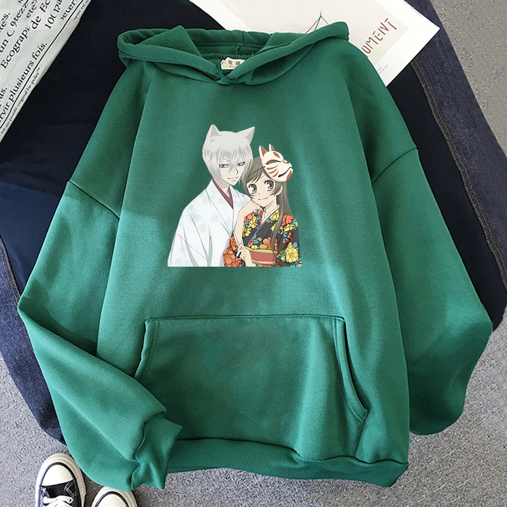 

Nanami Momozono and Tomoe Graphic Hoodies Japanese Manga Kamisama Kiss Sweatshirts Anime Printed Long Sleeve Pullovers Mens Tops