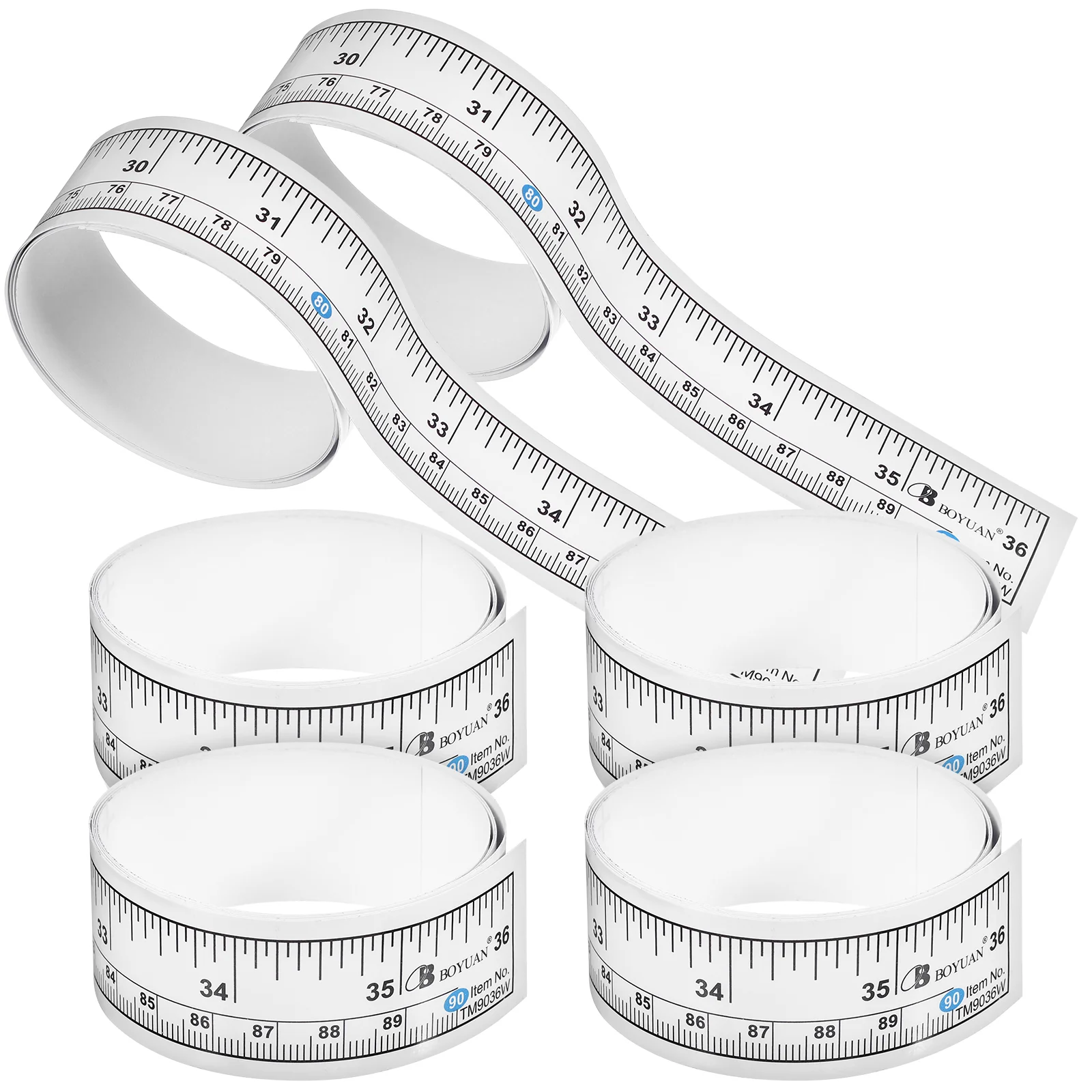 

Self Adhesive Measuring Tape 6Pcs Paper Ruler Tape Wound Measuring Rulers Measure Peel And Stick Ruler Tape Workbench Ruler