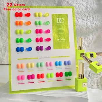 Set di smalti per unghie gel di colore fluorescente Gel al neon estivo Vernici semipermanenti per nail art Manicure Soak Off Smalto gel UV LED 15ml 1
