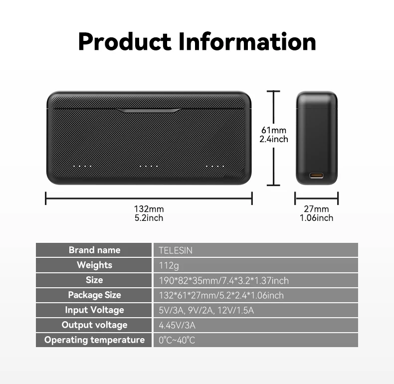 30W PD Fast Charger For OSMO 360 Action 5pro 3 Slots Battery Pocket Charging Bo