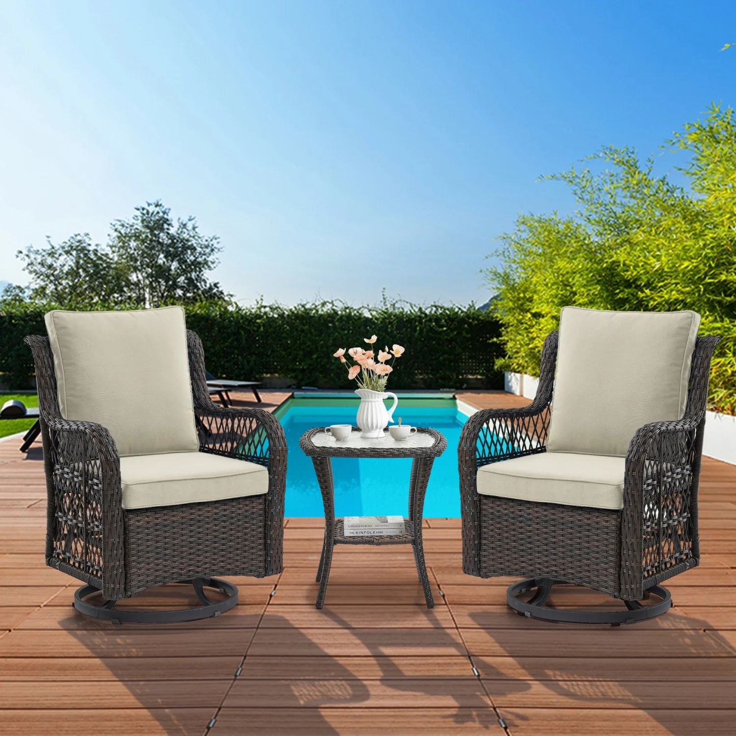 HiMISS outdoor bistro set image 1