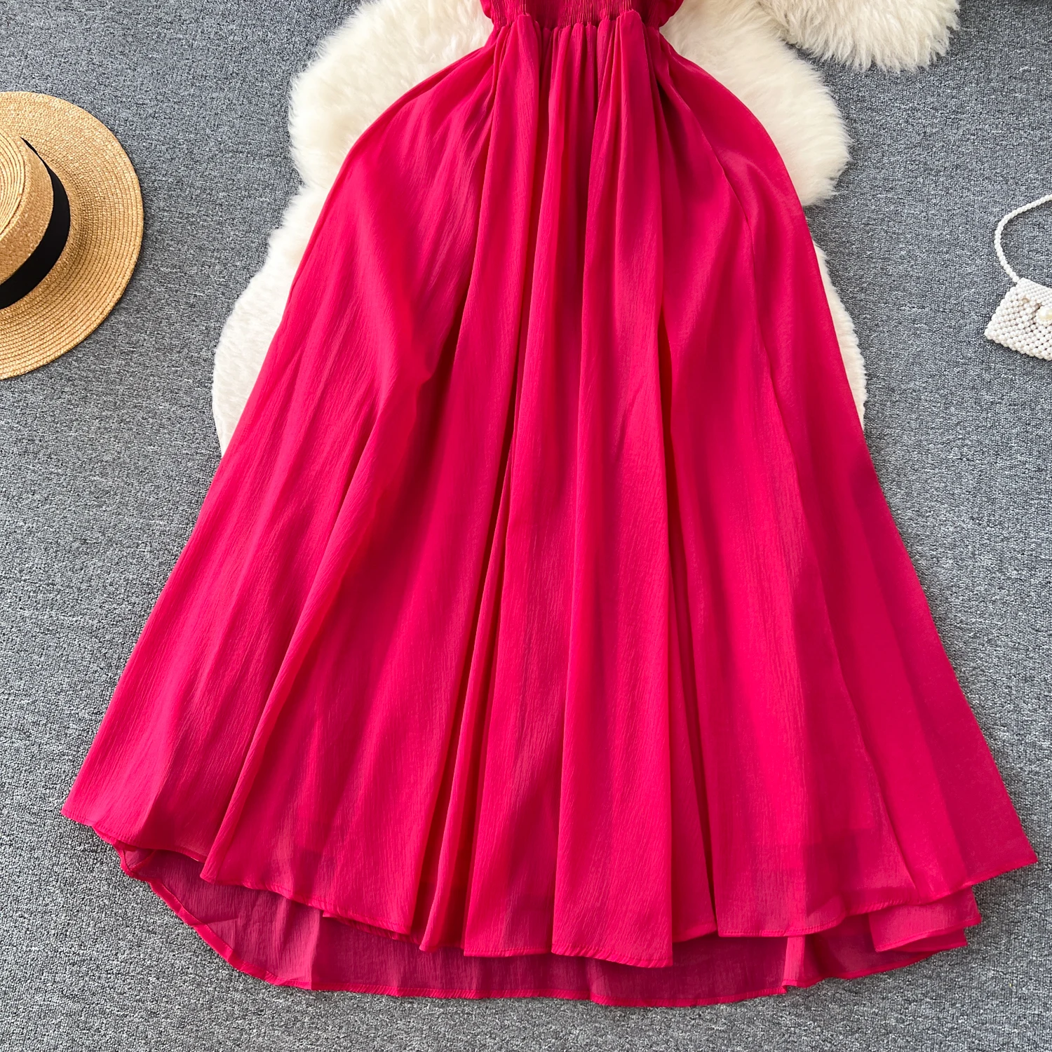 Women Sexy Beach Dress Summer Pleated Strapless Long Dresses Ladies Elegant Slim A-line Backless Boho Long Robe Vestidos