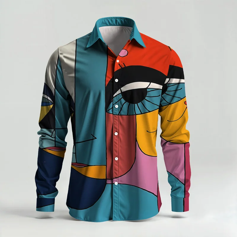 2025 New Style Spring Summer Men Shirt Set Brand Print Fashion Simple Two Piece Set Mens Luxury Lightweight Party Long Sleeves S_voghion.com