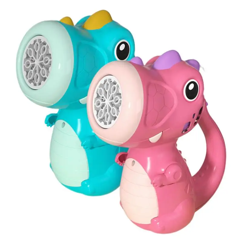 

Автоматическая пузырчатая машина для детей, музыкальный динозавр, игрушка, воздуходувка для пузырьков со стандартным раствором, включена пузырчатая палочка для выдувания пузырьков