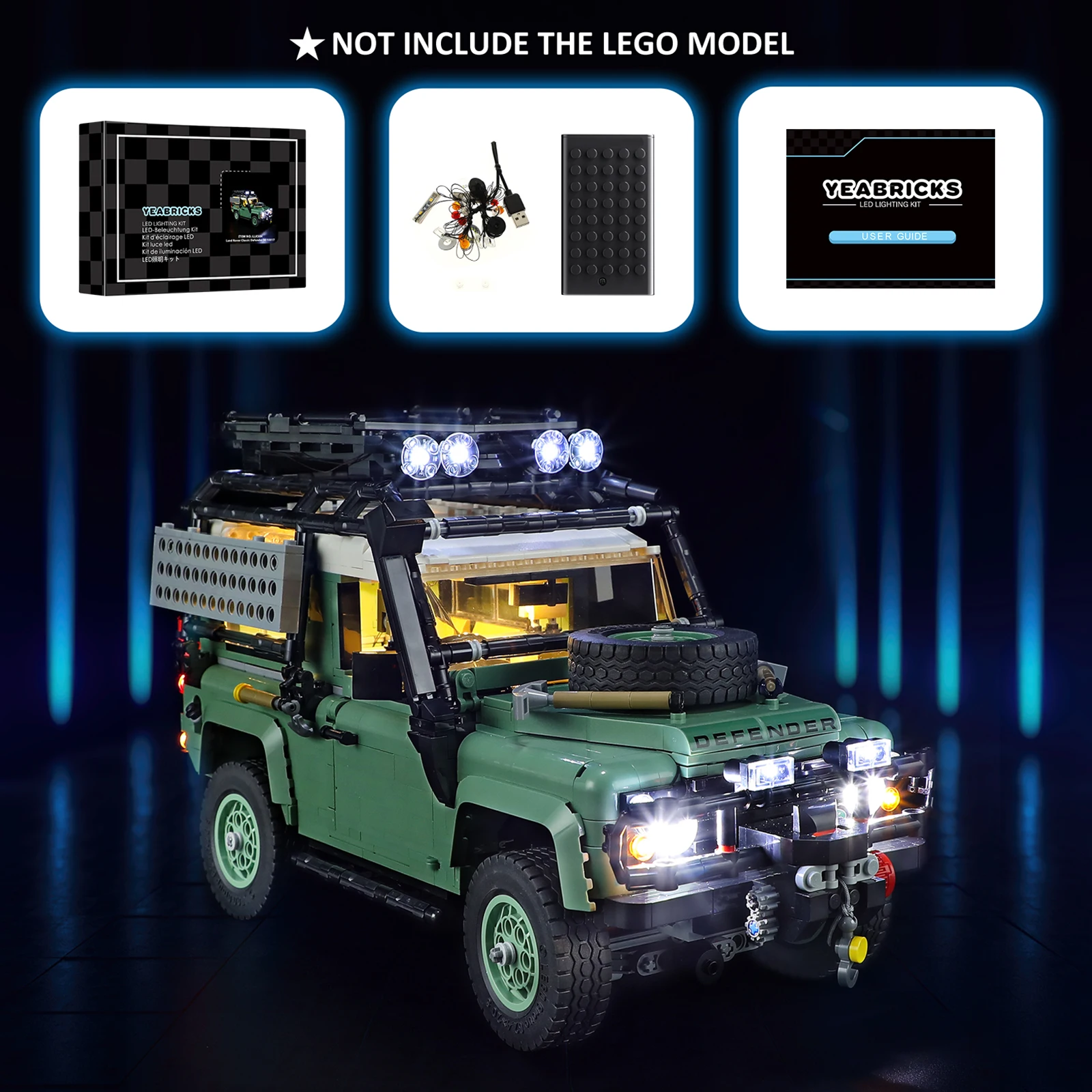 

JOY MAGS Led Light Kit for 10317 Classic Defender 90 Building Blocks Set (NOT Include the Model) Bricks Toys for Children