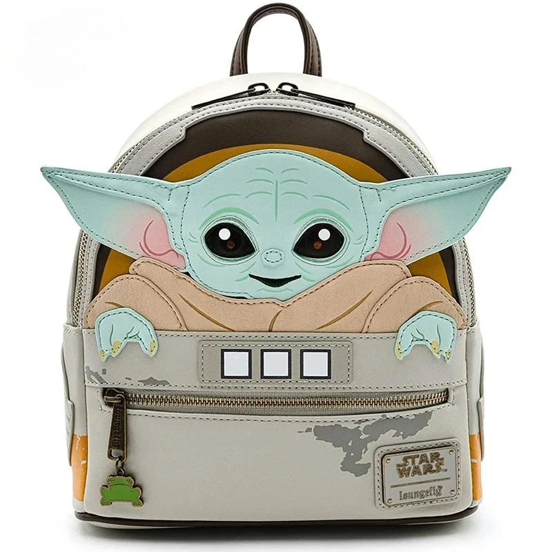 Stars Wars Backpack Travel PU Leather Yoda Schoolbag Women Mini Backpack for Student Girl