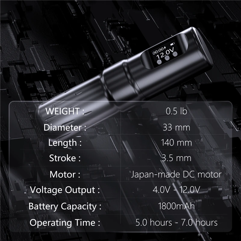 Bigwasp ワイヤレスプロフェッショナルタトゥーマシン BIGWASP Wireless Tattoo Pen Machine Professional Rotary